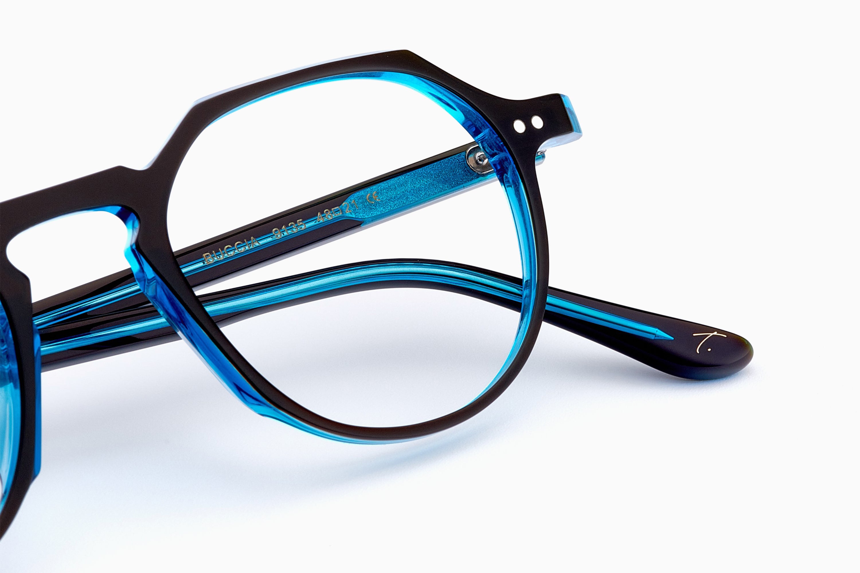 MARRON / BLEU FLUO
