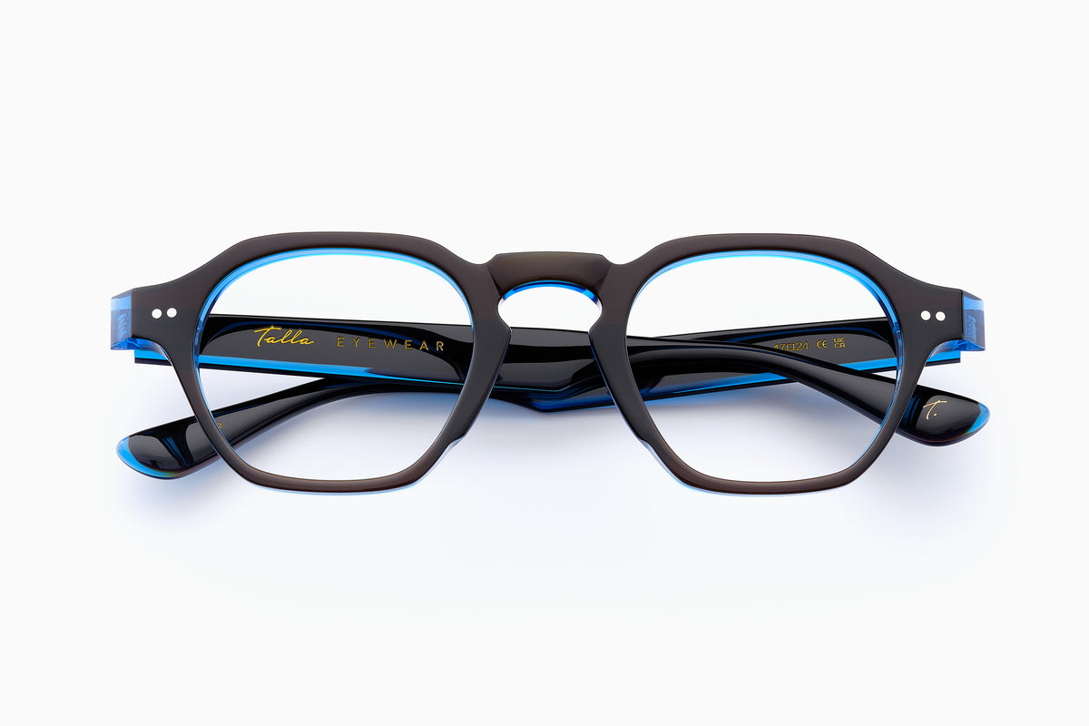 MARRON / BLEU FLUO