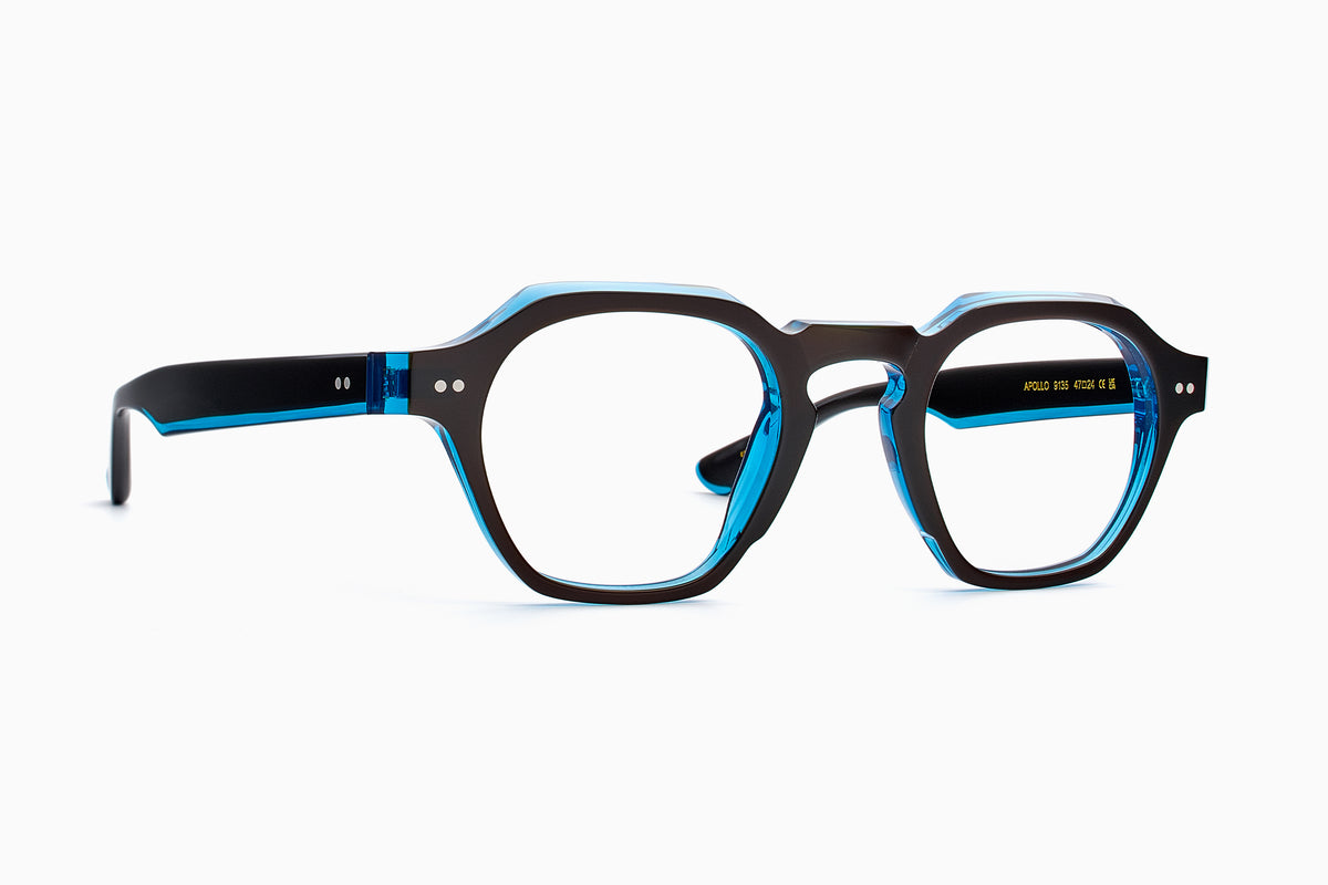 MARRON / BLEU FLUO