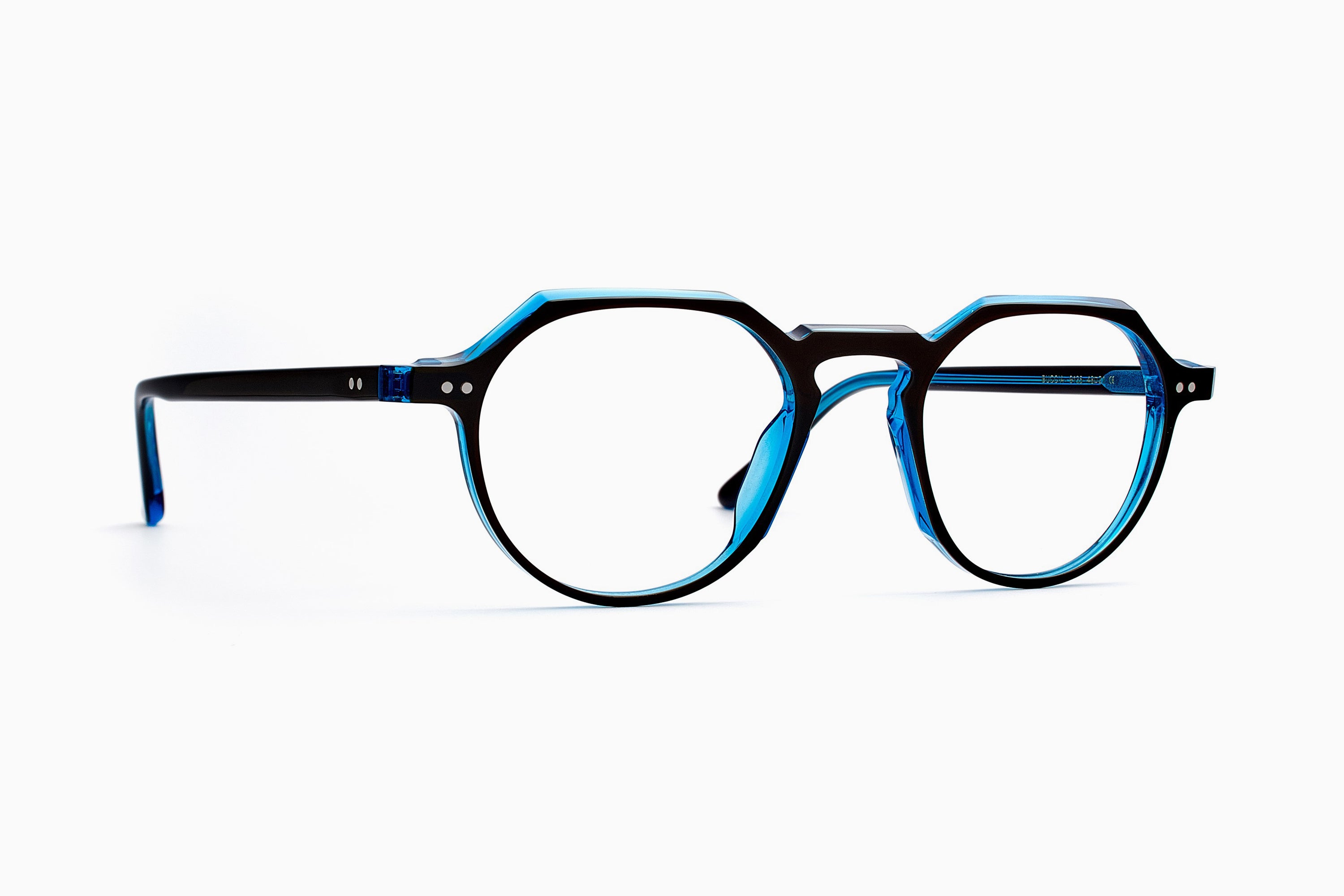 MARRON / BLEU FLUO